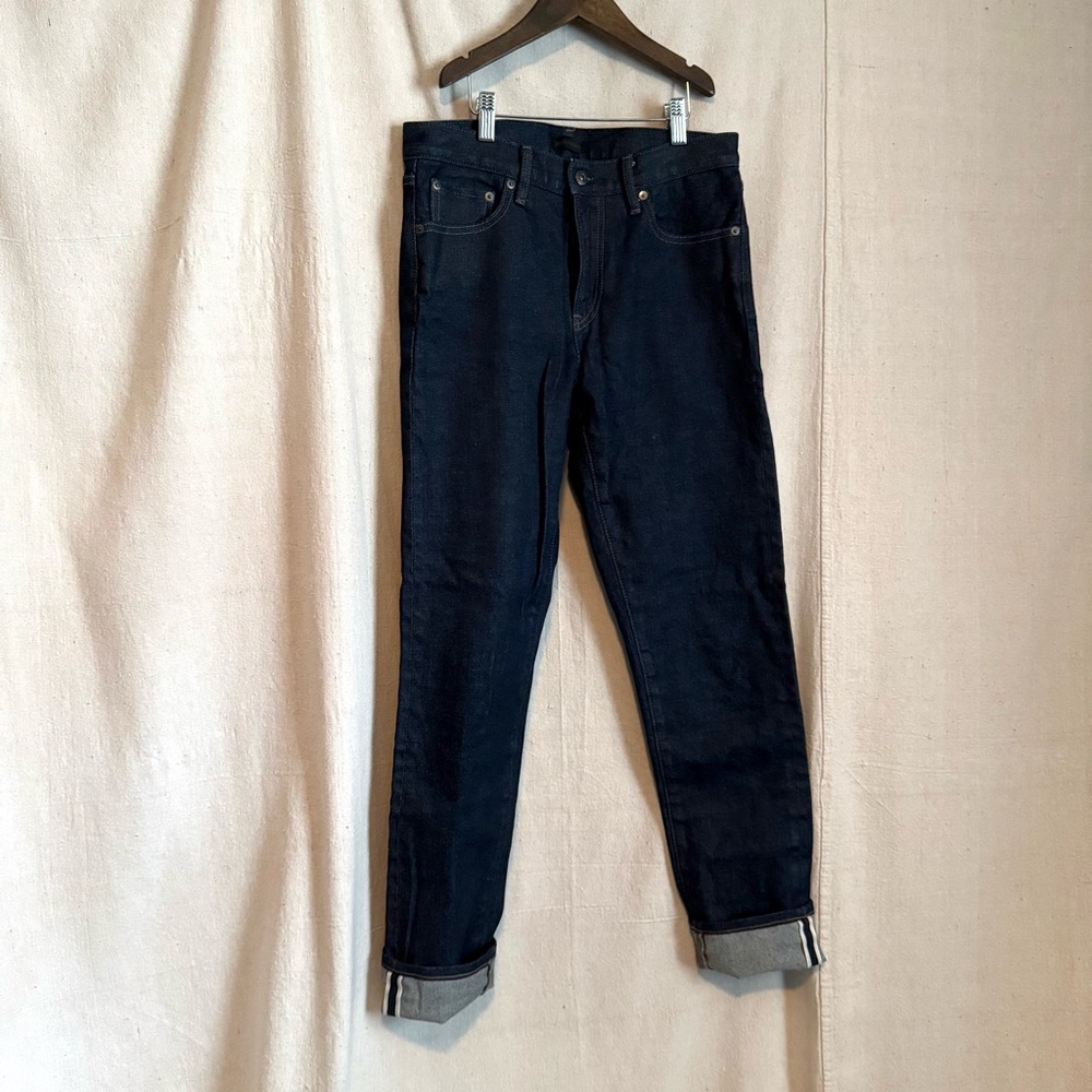 Dark Selvige Blue Denim Jeans